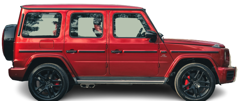 Bold Red Jeep